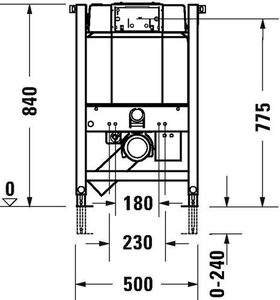 Duravit Wand-WC-Element DURASYSTEM 500x840mm, Standard, Trockenbau