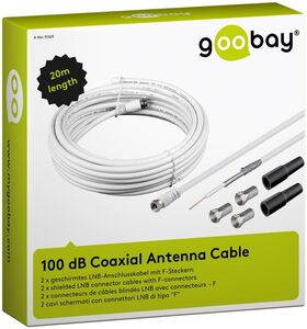 100 dB Koax-Antennenkabel-Set, 20m- VPE: 1