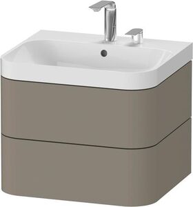 Duravit WTU HAPPY D.2 PLUS 575x490mm m UB 2 HL steingrau seidenmatt