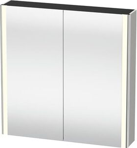 Duravit Spiegelschrank XSQUARE 800x800x156mm, 27 W betongrau matt