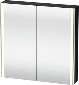 Duravit Spiegelschrank XSQUARE 800x800x156mm, 27 W schwarz hochglanz