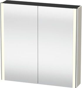Duravit Spiegelschrank XSQUARE 800x800x156mm, 27 W taupe matt