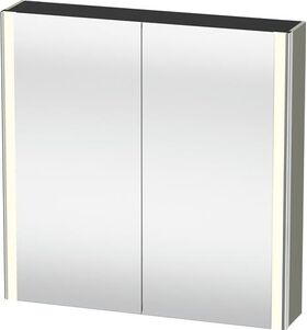 Duravit Spiegelschrank XSQUARE 800x800x156mm, 27 W steingrau seidenmatt