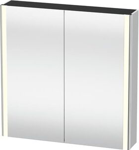 DU Spiegelschrank XSquare m.Beleuchtung 800x800x155mm, Weiß Seidenmatt, F