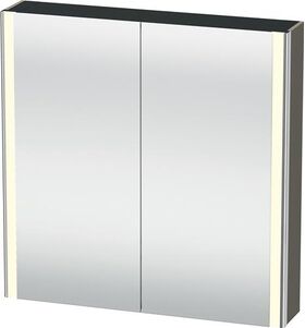 DU Spiegelschrank XSquare m.Beleuchtung 800x800x155mm, Flannel Grey sdm., CH