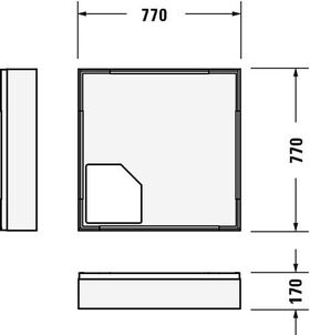 Duravit Wannenträger D-CODE für 720101, 800x800mm