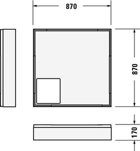 Duravit Wannenträger D-CODE für 720102, 900x900mm