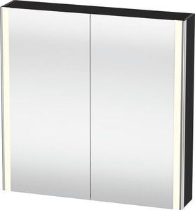 DU Spiegelschrank XSquare m.Beleuchtung 800x800x155mm, Graphit Supermatt, CH