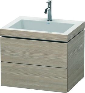 Duravit Waschtischunterbau L-CUBE m WT Vero Air 500x600x480mm 1 HL pi silv