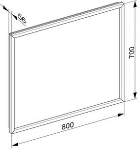Keuco Kristallspiegel EDITION 90 vc 800x700x56mm KEUCO