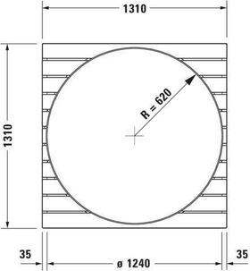 Duravit Holzeinleger Teak mit Bedienklappe