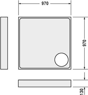 Duravit Wannenträger für 720116, 1000x1000mm