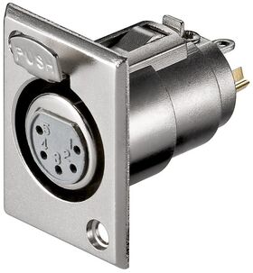 Mikrofon-Einbaubuchse, XLR-Buchse (5-Pin), 5Pin- VPE: 1