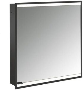 Emco LED-Lichtsp.schr. PRIME 2 FACELIFT UP 600x730mm 1-tü Ans re schwarz/spiegel EMCO
