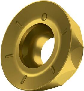 Fräswendeschneidplatte ISO RCMT 1204MOEN-F:M8330 D.4,4mm PVD beschichtet Gold - VPE: 10