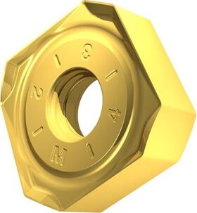 Fräswendeschneidplatte ISO SNMX 170508SR-M:M8340 D.5,7mm PVD beschichtet Gold - VPE: 10