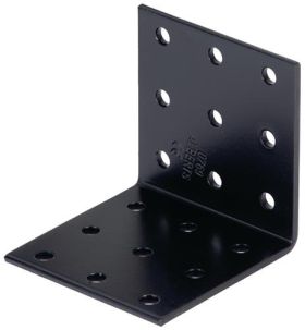 Lochplattenwinkel H60xB60xS2,5mm STA roh,verzinkt,schwarz ku.-besch.GAH