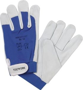 Handschuhe Donau Gr.9 natur/blau EN 388 PSA II TECWERK - VPE: 12