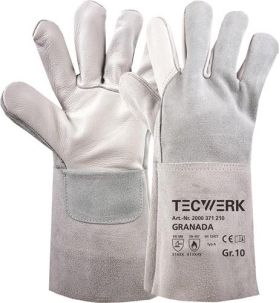 Schweißerhandschuhe Granada Gr.10 grau EN 388/407/12477 6PA TW - VPE: 6