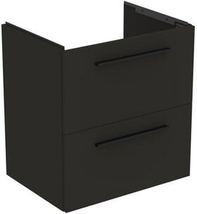 IDS Waschtisch/Möbel-Paket i.life A 60cm, Griff Chrom Carbongrau matt IDEAL STANDARD