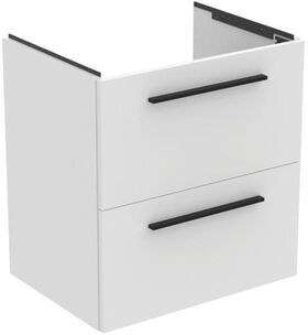 IDS Waschtisch/Möbel-Paket i.life A 60cm, Griff Schwarz weiß matt IDEAL STANDARD