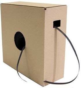 Umreifungsband im Spenderkarton Breite12,7mm S.0,5mm L.1000m PP schwarz TRANSPAK