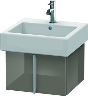 Duravit Waschtischunterbau VERO 431x450x298mm flannel grey hochglanz
