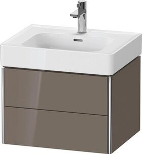 Duravit Waschtischunterbau XSQUARE 584x397x470mm fla gr hgl o ES