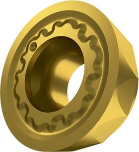 Fräswendeschneidplatte ISO RCMT 1204MOEN-R:M8330 D.4,4mm PVD beschichtet Gold - VPE: 10