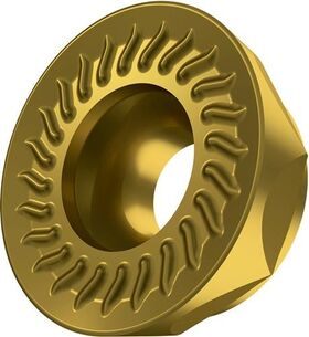 Fräswendeschneidplatte ISO RCMT 1606MOSN-M:M6330 D.5,5mm PVD beschichtet Gold - VPE: 10