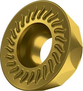 Fräswendeschneidplatte ISO RCMT 1204MOSN-M:M8330 D.4,4mm PVD beschichtet Gold - VPE: 10
