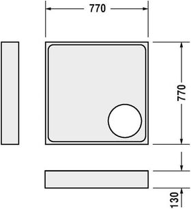 Duravit Wannenträger für 720114, 800x800mm