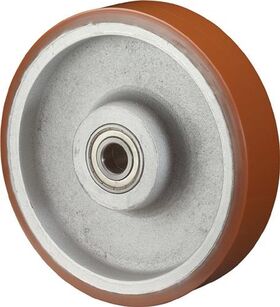 Ersatzrad D.125mm Trgf.550kg Aluminium/Guss Achs-D.20mm Nabenl.60mm BS ROLLEN