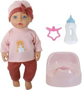 AM Trink-u.Näßpuppe"Rosy",40cm,m.Zubehör