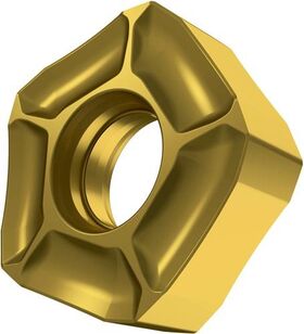 Fräswendeschneidplatte ISO PNMU 1308DNSR-M:M8330 D.10mm PVD beschichtet Gold - VPE: 5