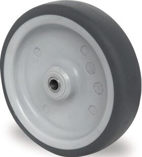 Ersatzrad D.125mm Trgf.100kg TPE grau Achs-D.8mm Nabenl.36mm PROMAT