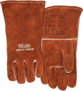 Schweißerhandschuhe Gr.XL (9,5) braun Rindspaltleder 5 PA - VPE: 5