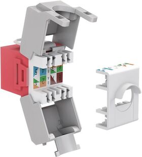 Keystone Modul RJ45 CAT 6A, UTP, Rot- VPE: 1