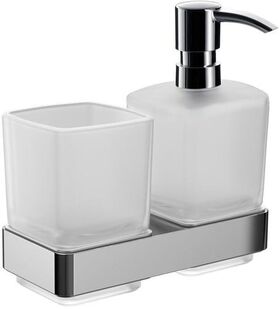 Emco Glashalter/Seifenspender LOFT Kristallglas satiniert chrom EMCO