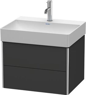 Duravit Waschtischunterbau XSQUARE 397x584x460mm graphit supermatt