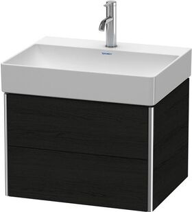 Duravit Waschtischunterbau XSQUARE 397x584x460mm eiche schwarz