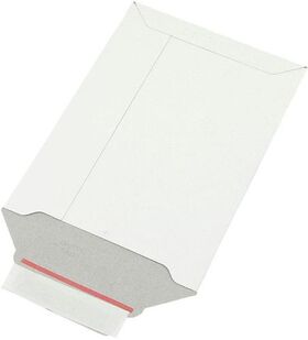 Versandtasche Maße 175x250mm A5 Gewicht 500g/qm Vollpappe weiß SK TRANSPAK - VPE: 100