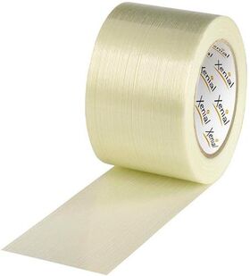 Filamentklebeband m.Längsfaden Breite 75mm Länge 50m S.100µ transparent XENIAL - VPE: 12
