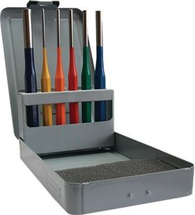 Splintentreibersatz 6tlg.3-4-5-6-8-10mm mehrfarbig Metallkass.TECWERK