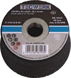 Schleiftopf A16Q 110/100mm STA u.Stahlguss 16 Bohr.22,23mm TECWERK