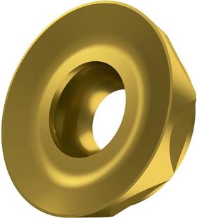 Fräswendeschneidplatte ISO RCMT 2006MOSN-F:M8330 D.6,5mm PVD beschichtet Gold - VPE: 10