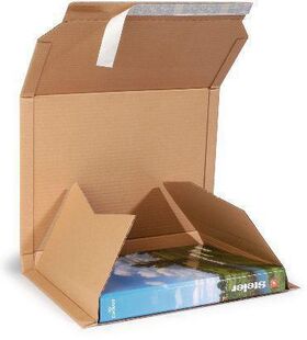 Versandkarton Ordner A4 Maße 320x290x35-80mm braun SK-Verschluss TRANSPAK - VPE: 25