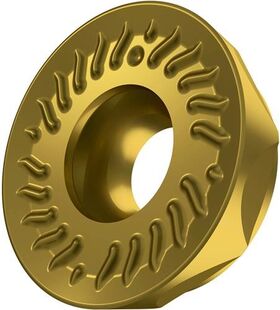 Fräswendeschneidplatte ISO RCMT 2006MOSN-M:M8330 D.6,5mm PVD beschichtet Gold - VPE: 10