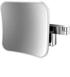 Emco LED-Rasier-/Kosmetikspiegel EVO eckig, 209x209mm, 2-armig, 5-fach chrom EMCO