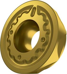 Fräswendeschneidplatte ISO RCMT 2006MOSN-R:M8330 D.6,5mm PVD beschichtet Gold - VPE: 10
